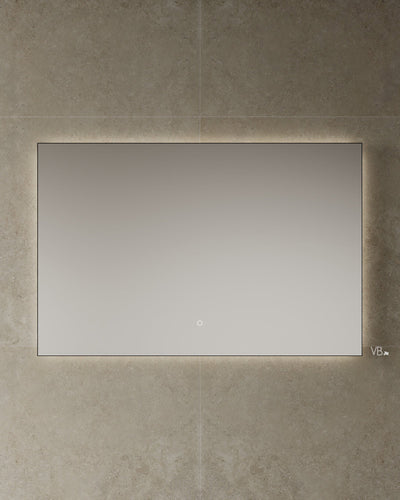 55" Black Framed LED Mirror
