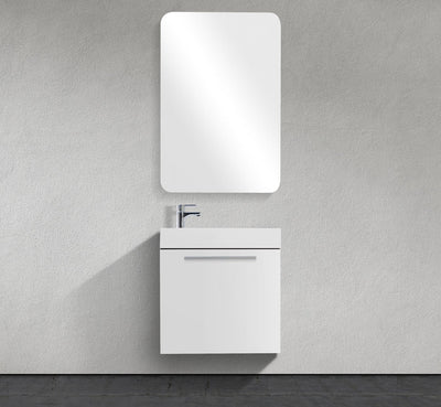 18-Inch Wall-Mounted Modern Bathroom Vanity with integrated acrylic sink – TF Renovations Mississauga