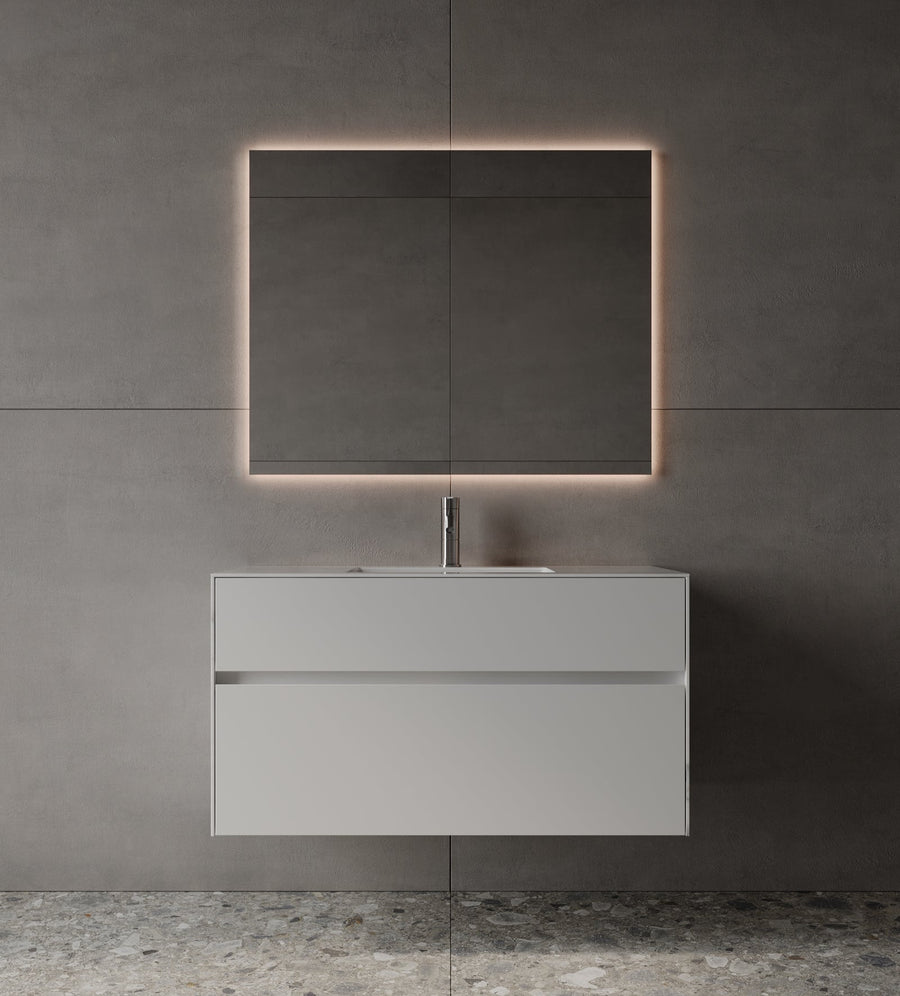 40" Wall Mounted Bathroom Vanity with Porcelain Countertop