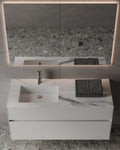 47" Wall Mounted Vanity with Porcelain Countertop