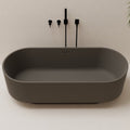 67" Oval Solid Surface Freestanding Bathtub