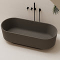 67" Oval Solid Surface Freestanding Bathtub
