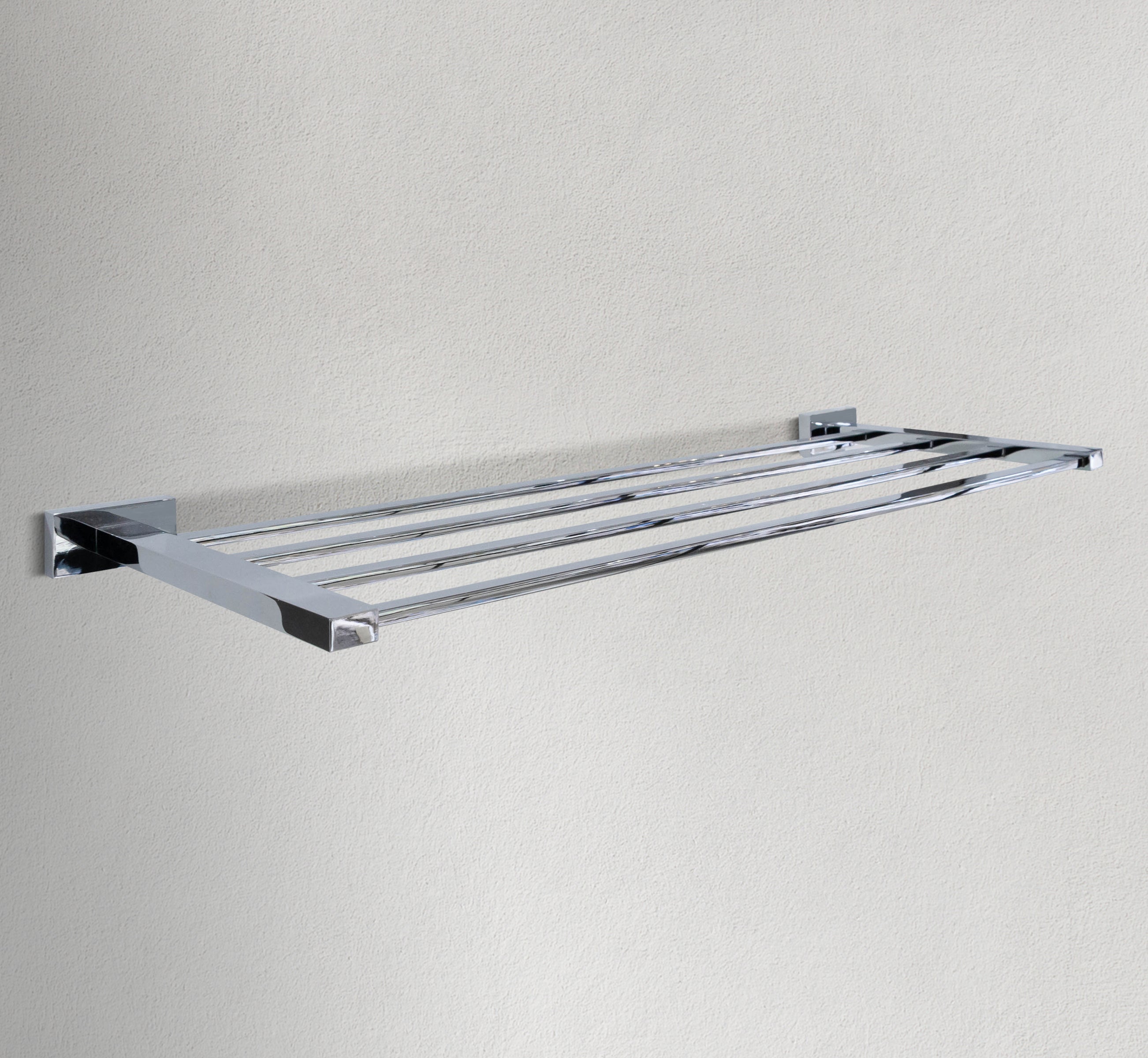 Square Chrome Towel Rack