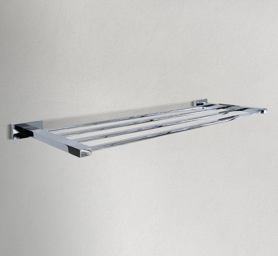 Square Chrome Towel Rack