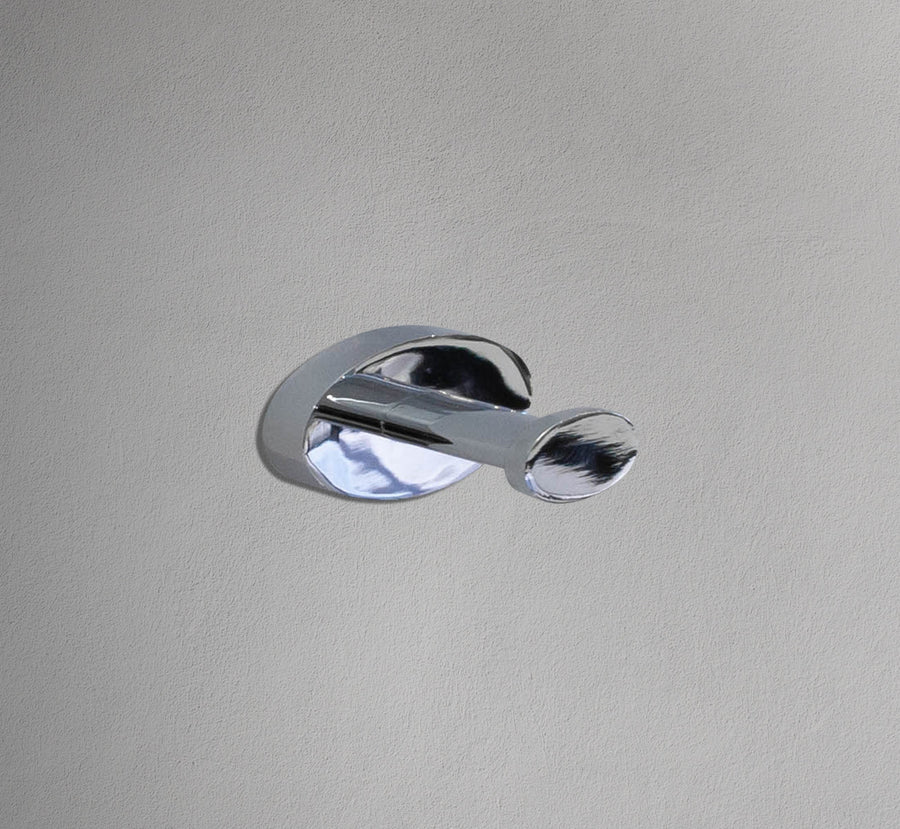 Oval Base Chrome Robe Hook