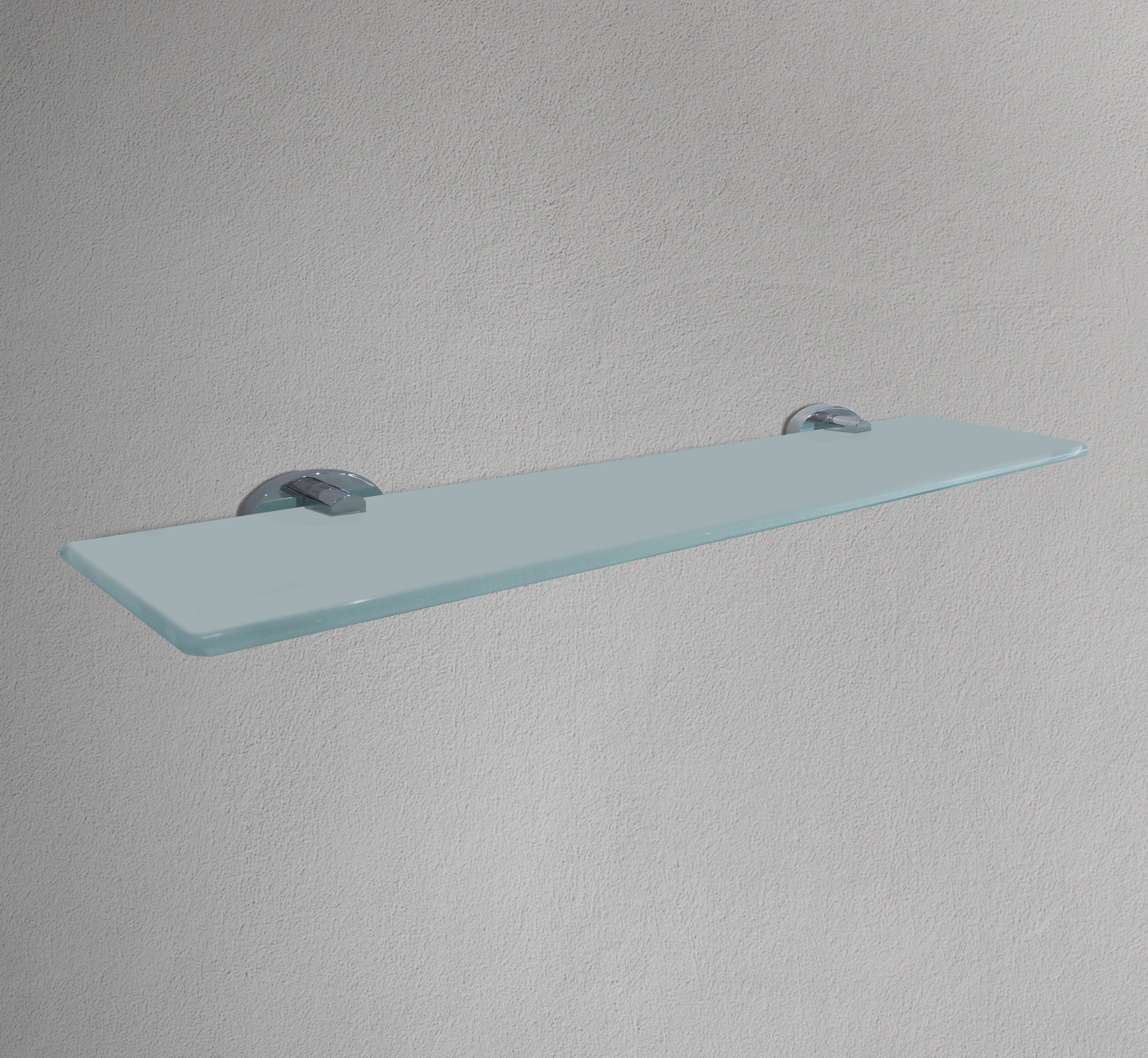 Oval Base Chrome Glass Shelf