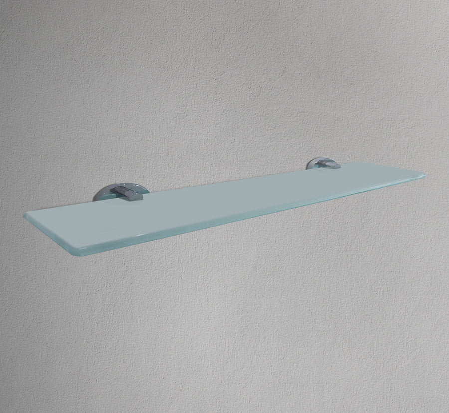 Oval Base Chrome Glass Shelf