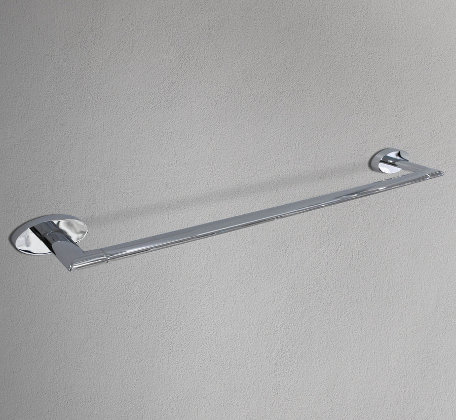 18" Oval Base Chrome Towel Bar