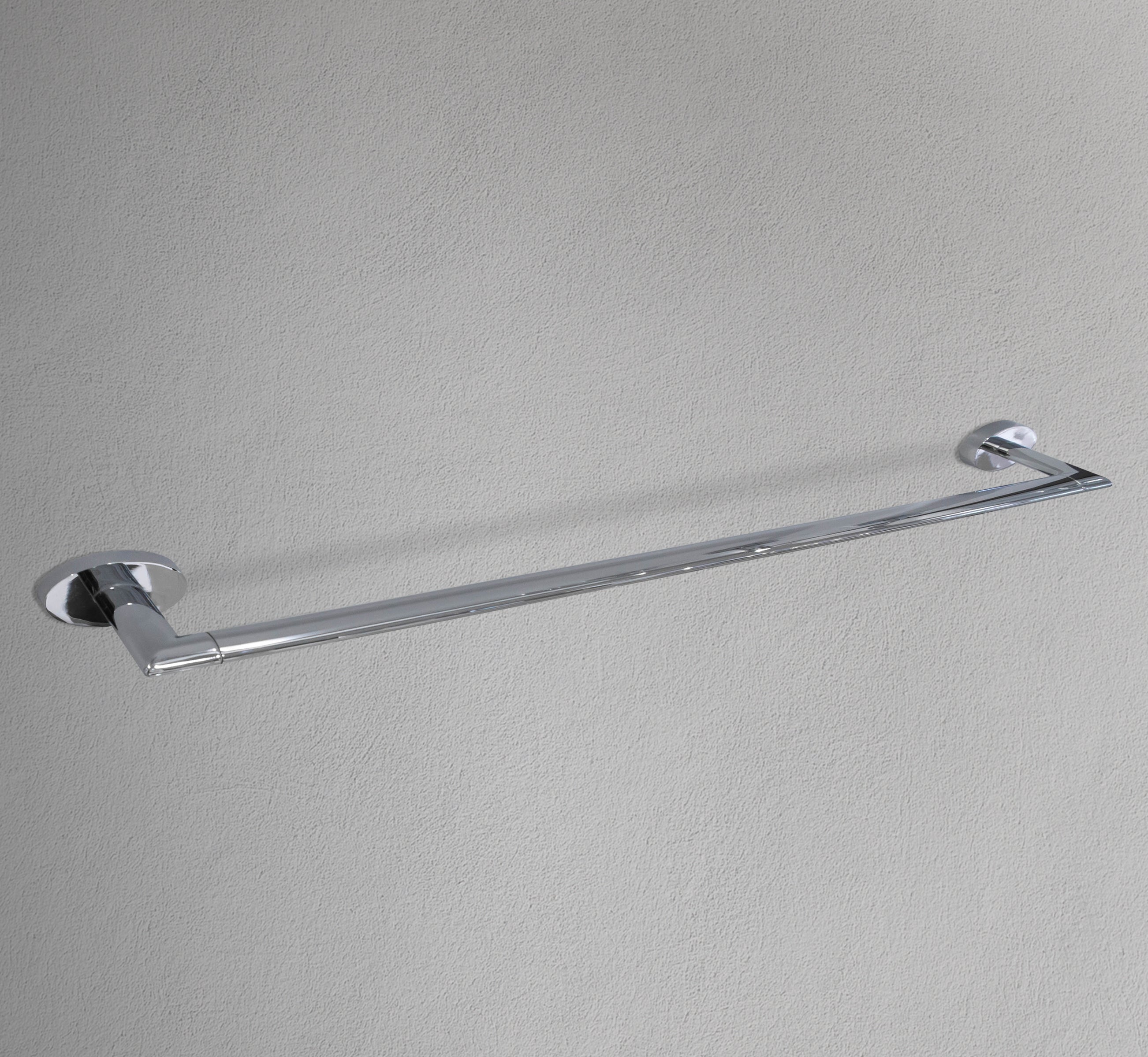 24" Oval Base Chrome Towel Bar