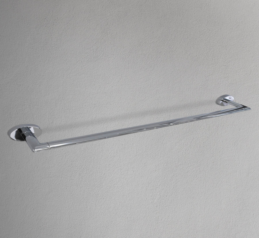 24" Oval Base Chrome Towel Bar