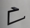 Square Matte Black Towel Ring