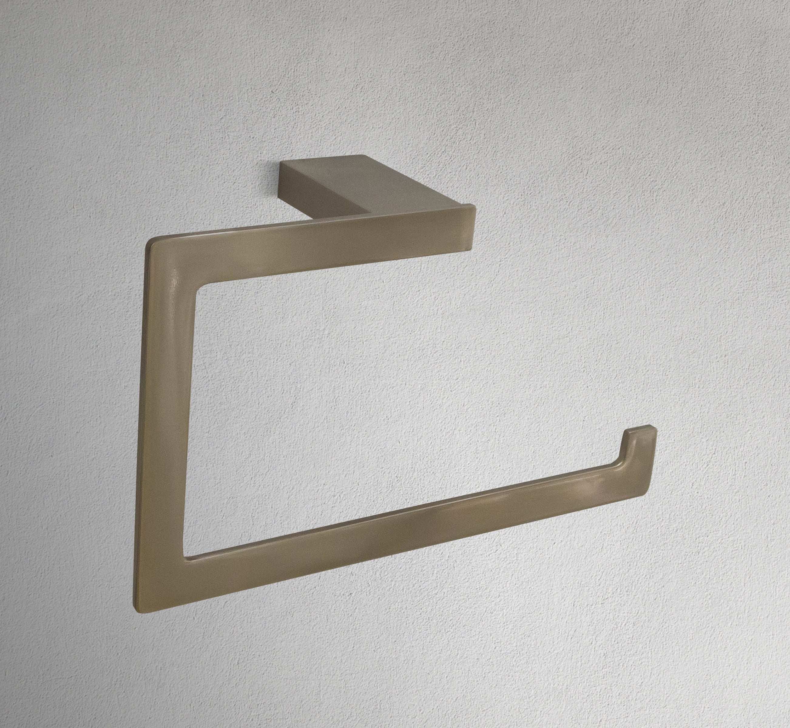 Square Matte Black Towel Ring