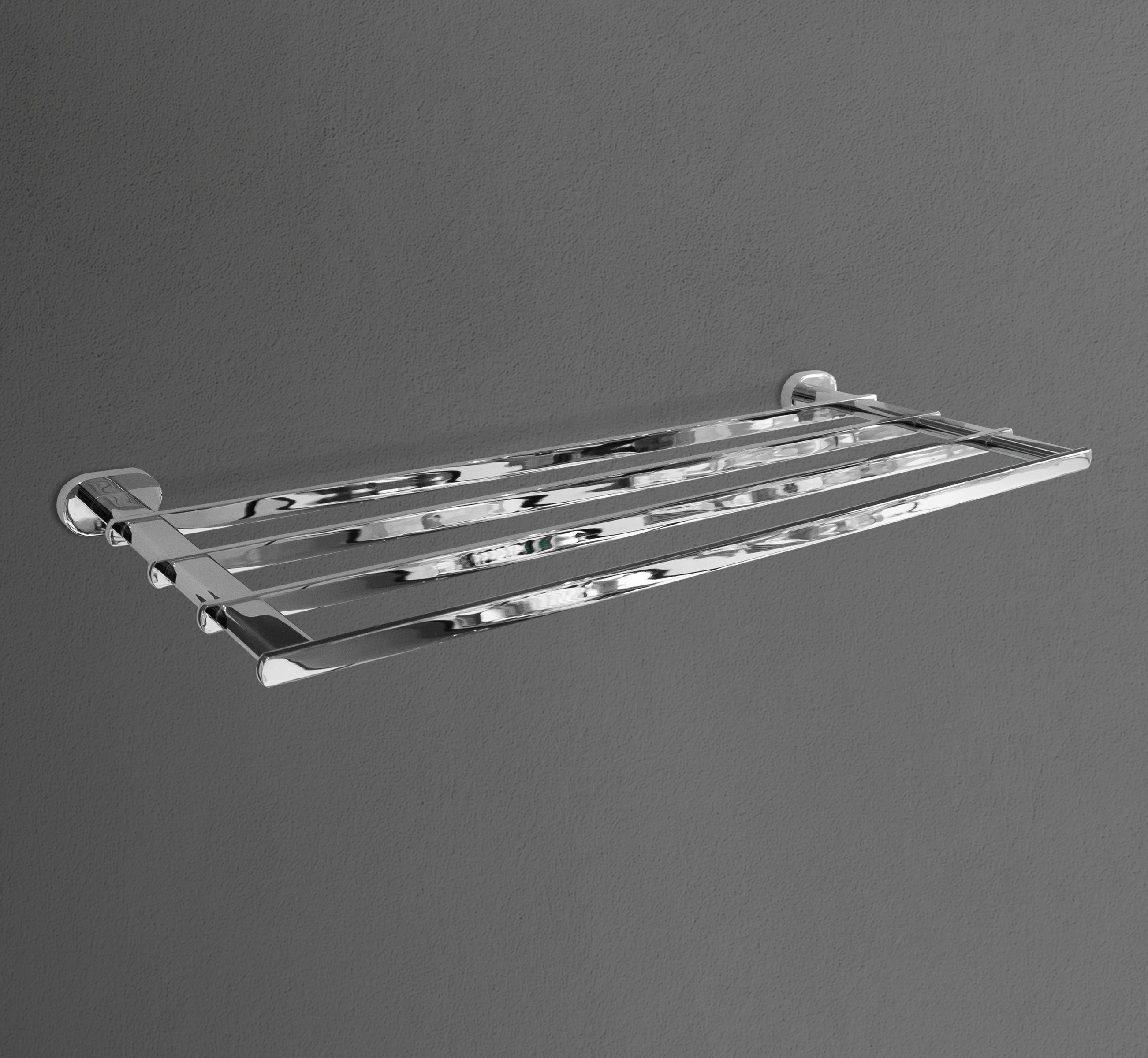 Rounded Base Chrome Towel Rack