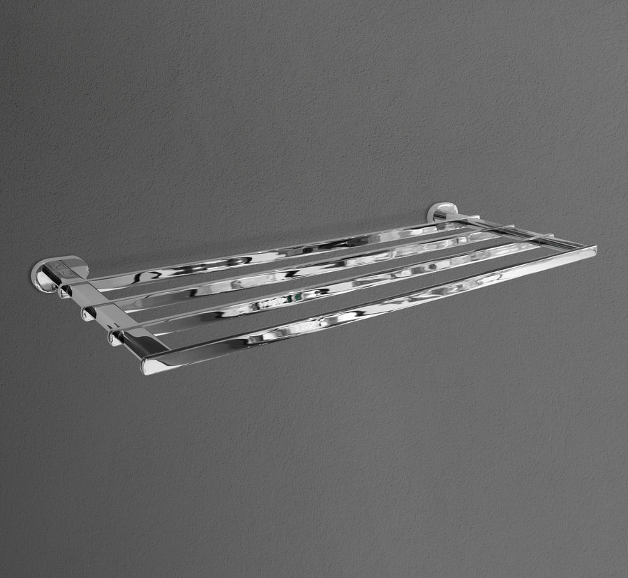 Rounded Base Chrome Towel Rack
