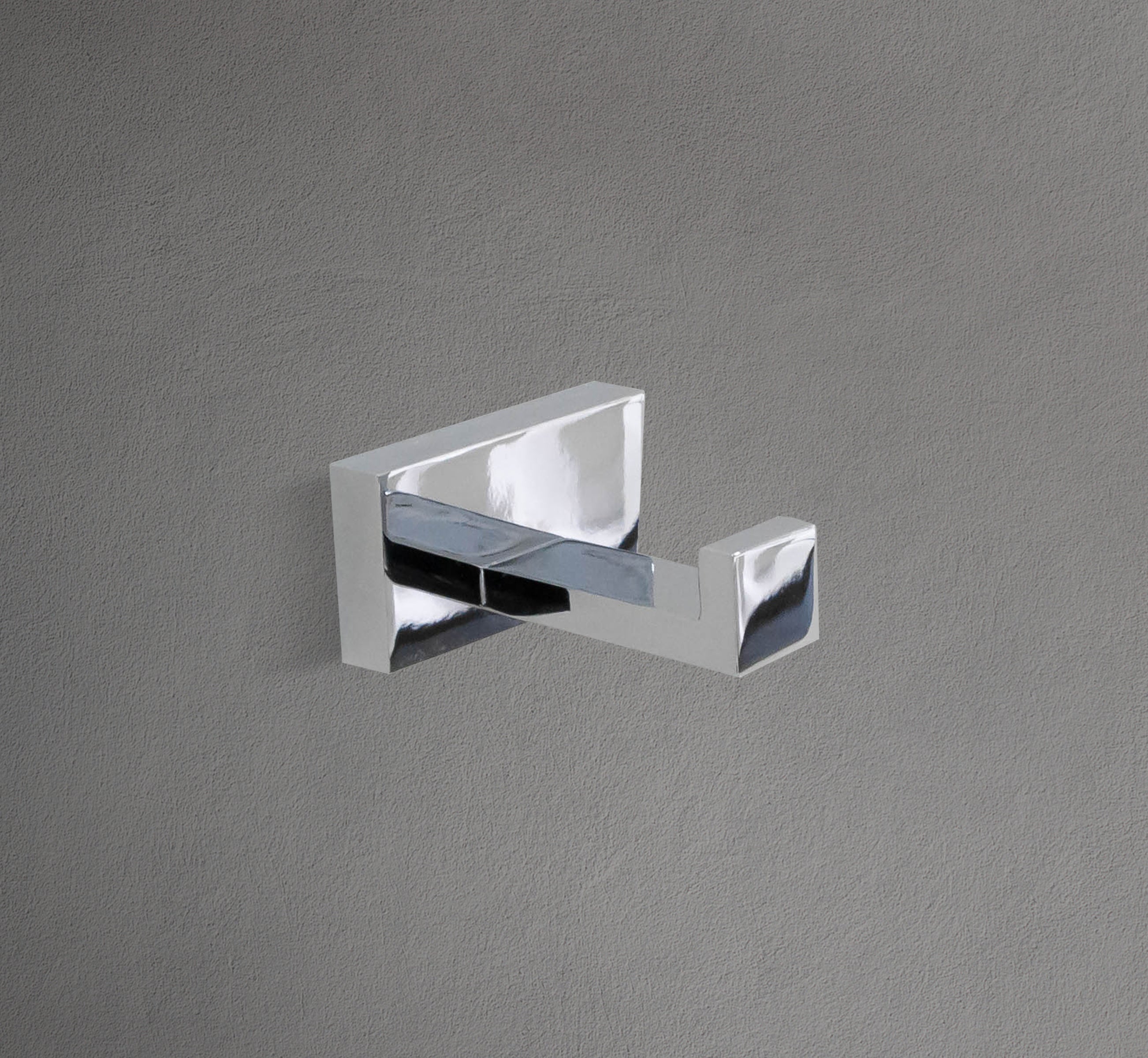 Square Base Chrome Robe Hook