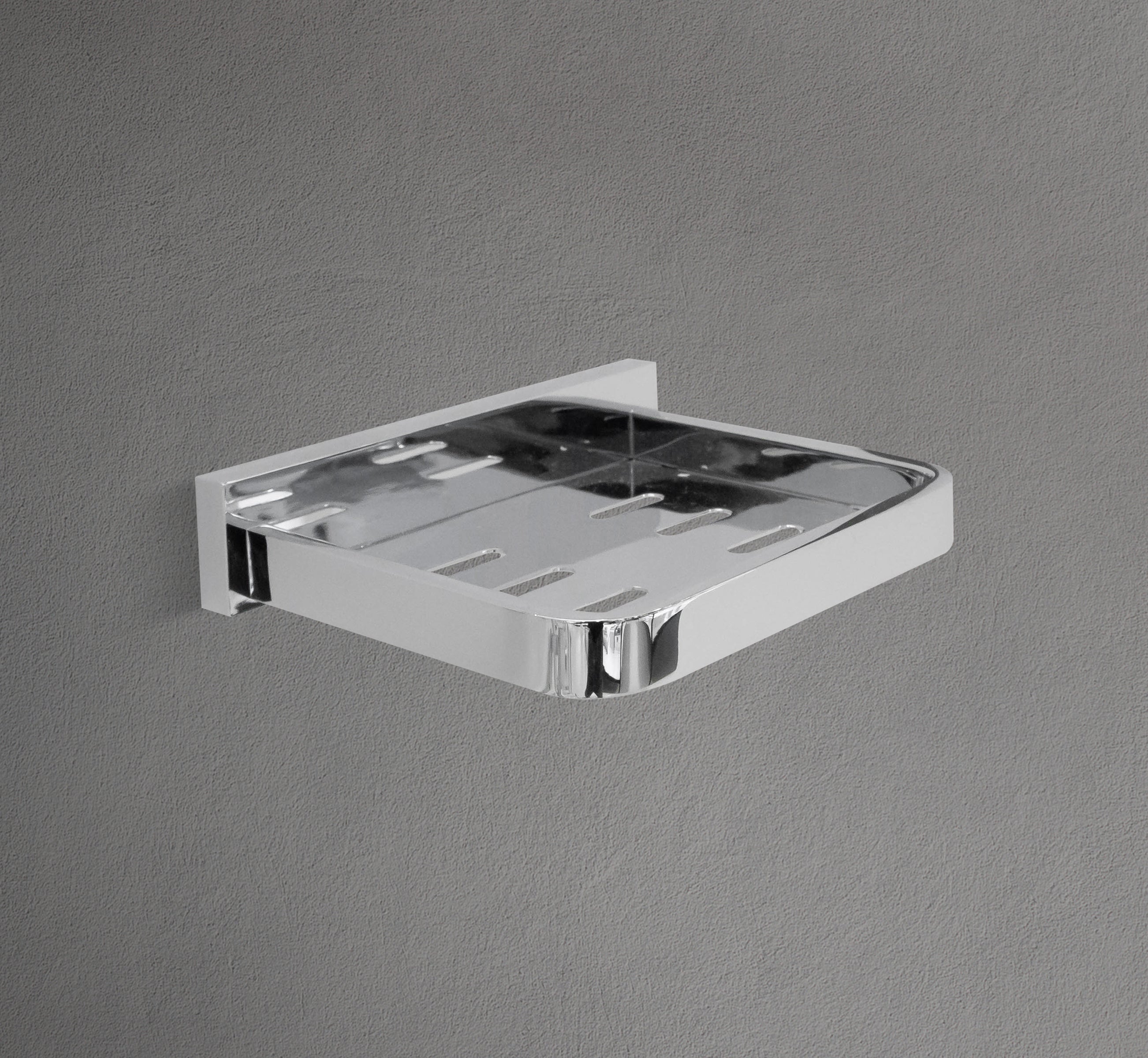 Square Base Chrome Soap Holder