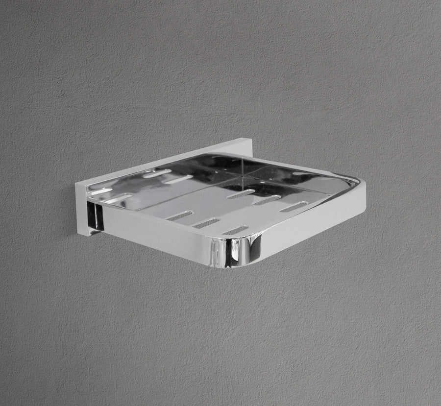 Square Base Chrome Soap Holder