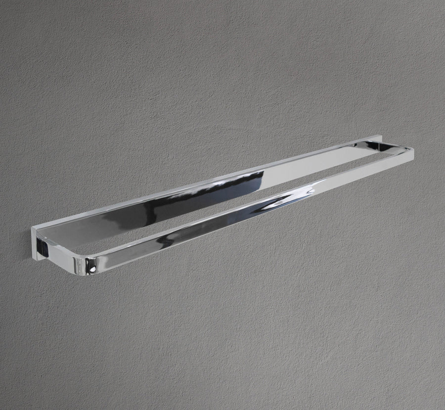 24" Square Base Chrome Towel Bar