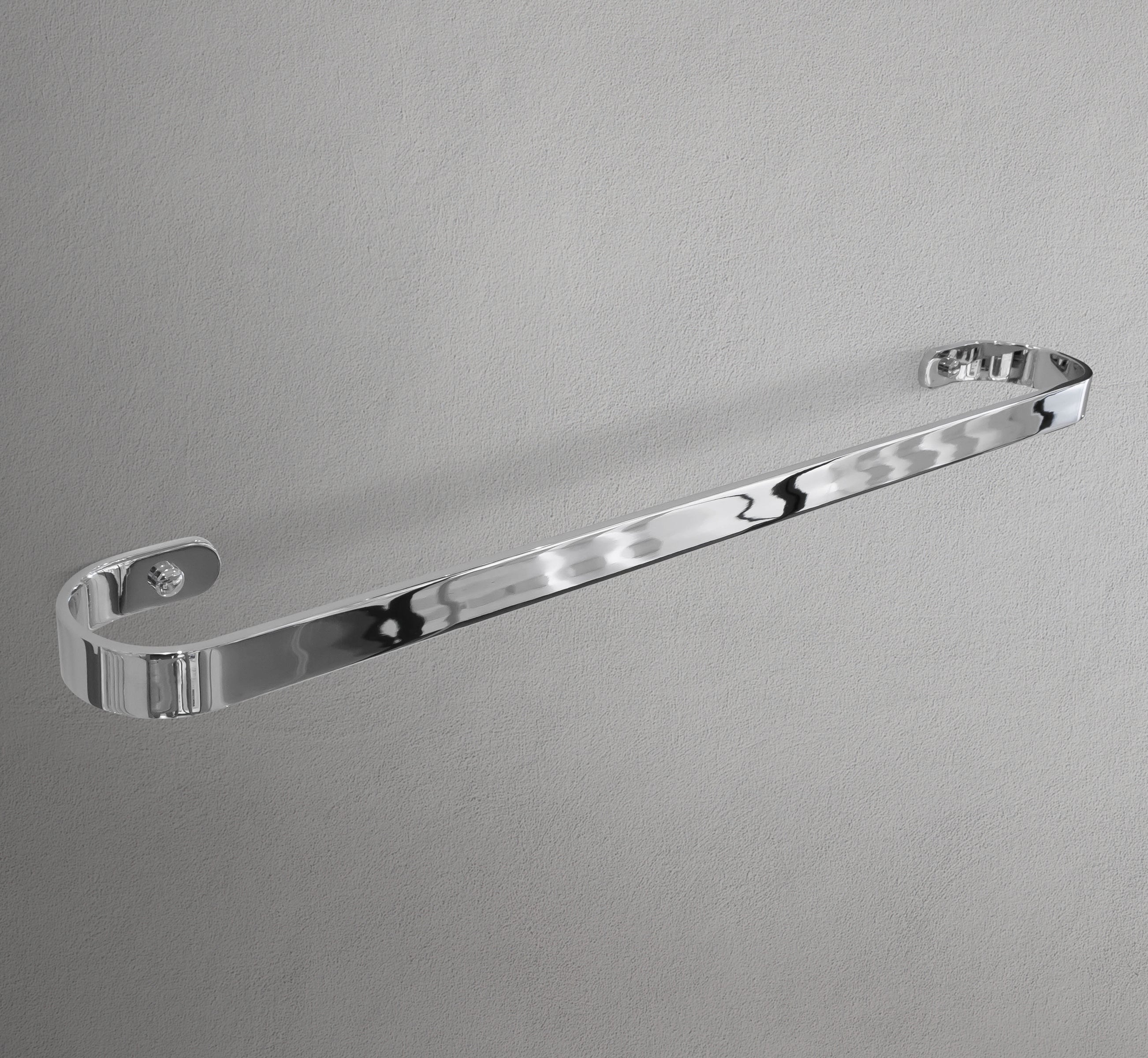 24" Rounded Chrome Towel Holder