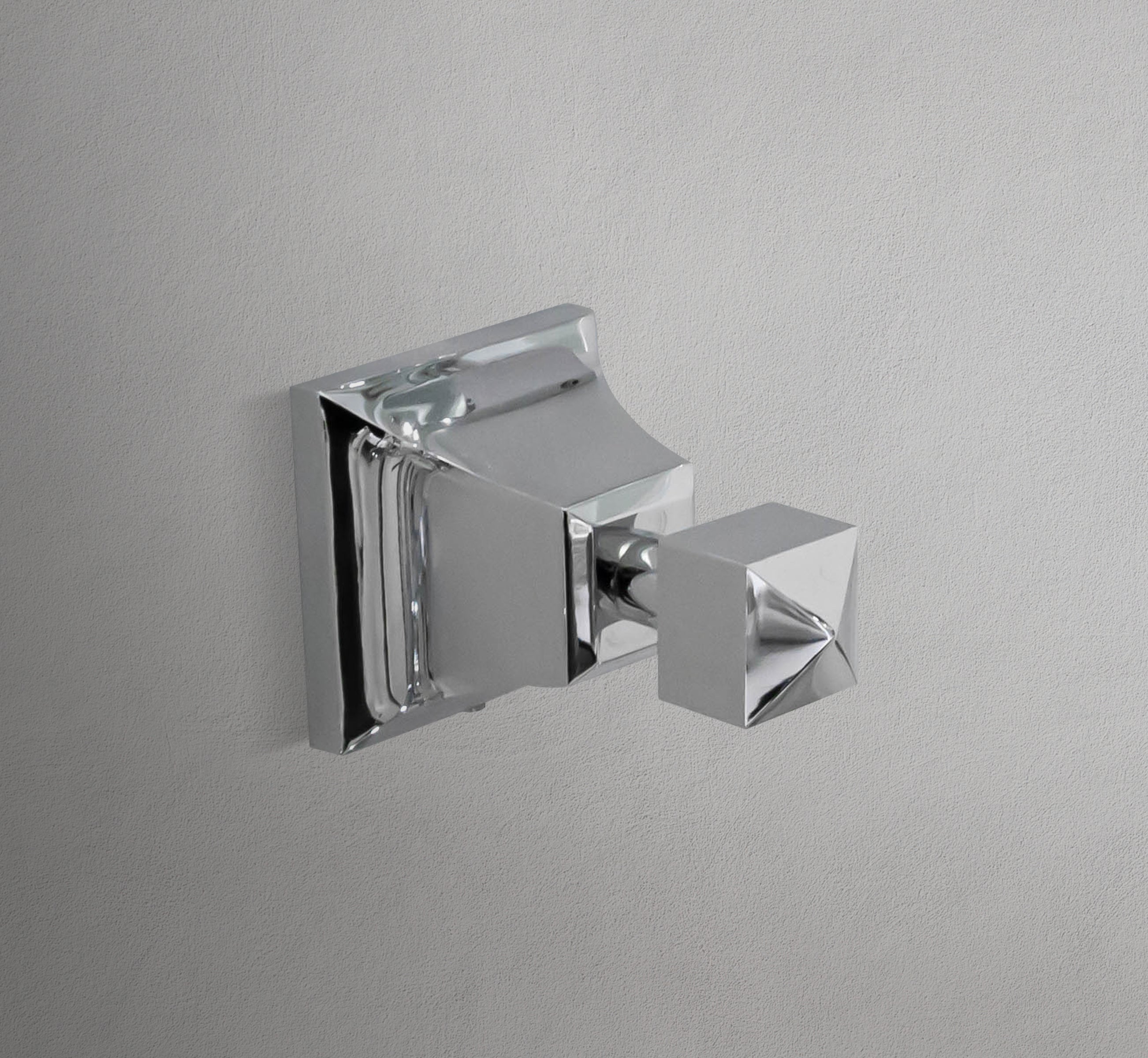Square Chrome Base Robe Hook