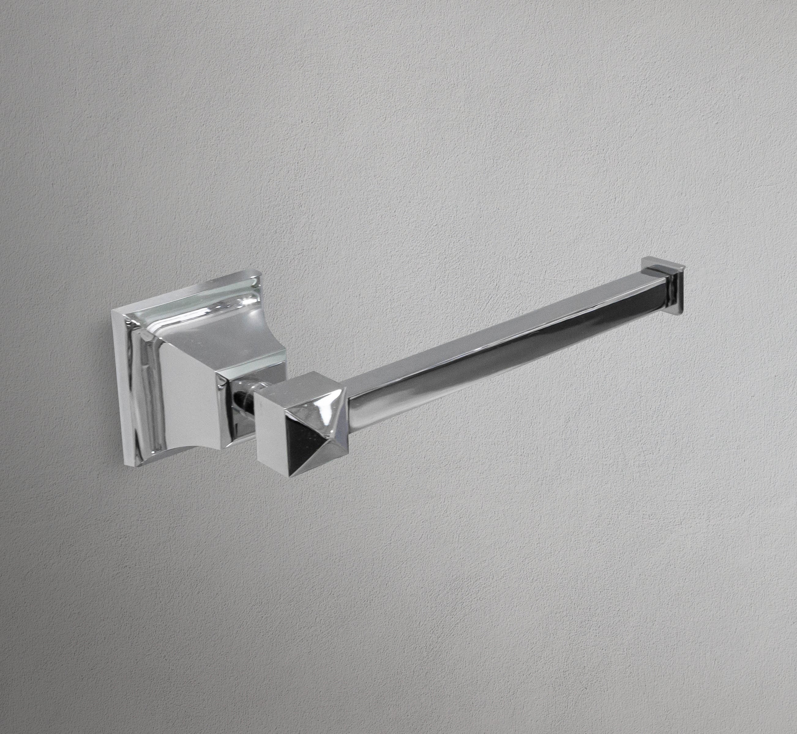 Square Chrome Base Toilet Paper Holder