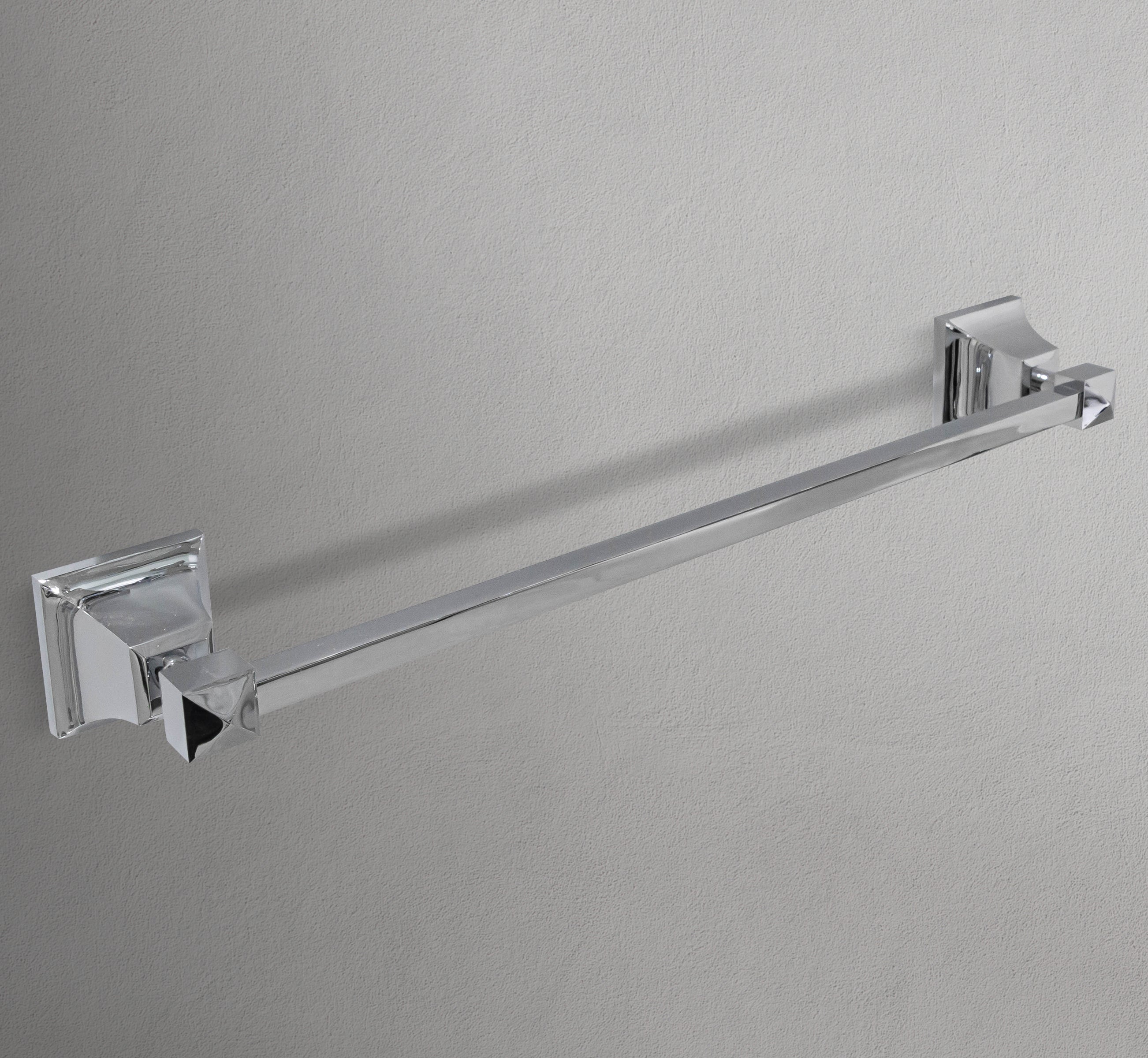 18" Square Chrome Base Towel Holder