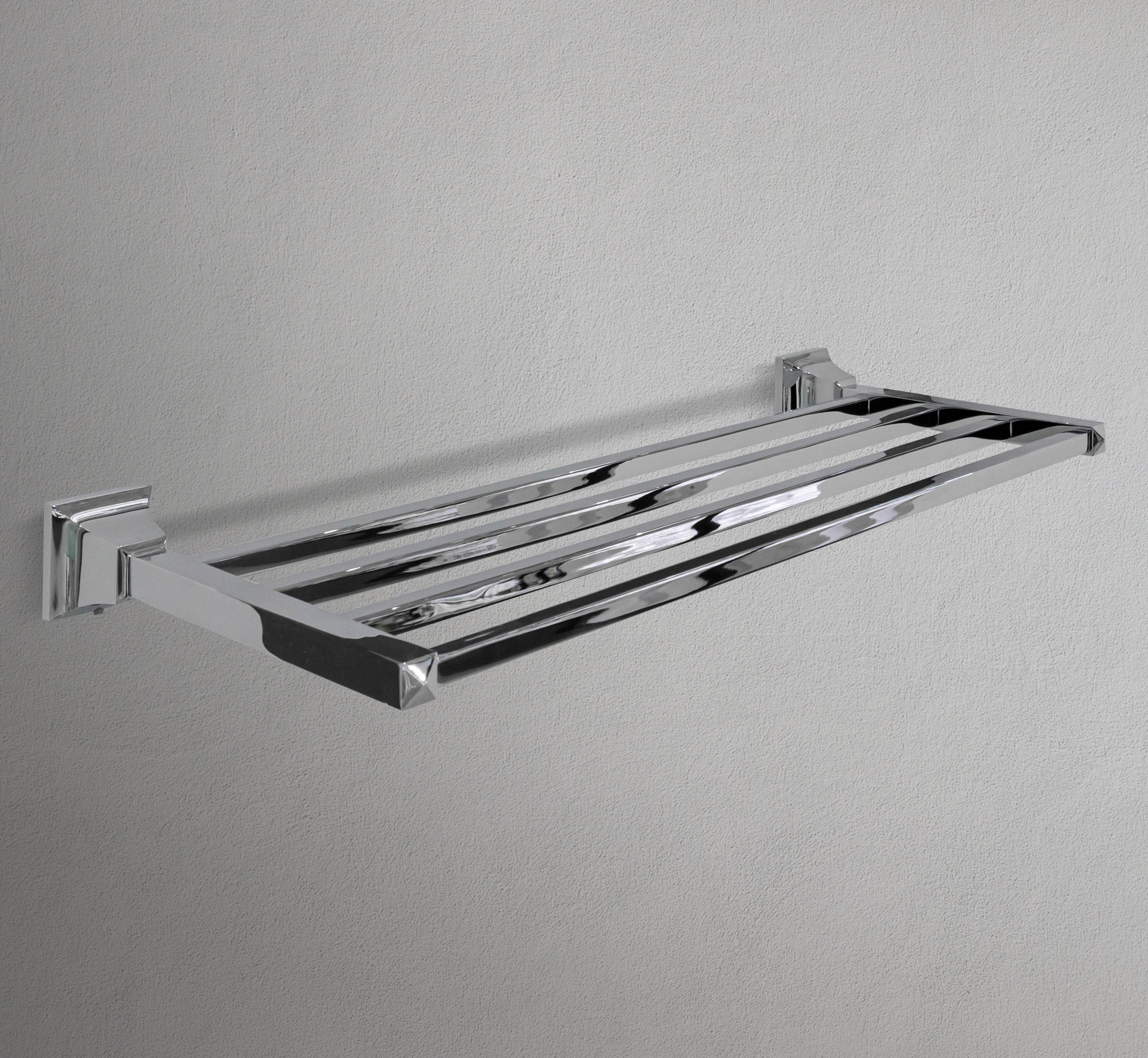 Square Chrome Base Towel Rack