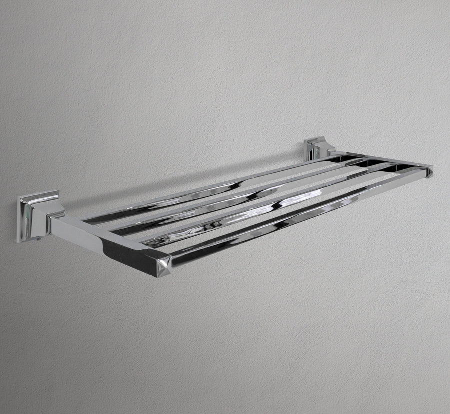 Square Chrome Base Towel Rack