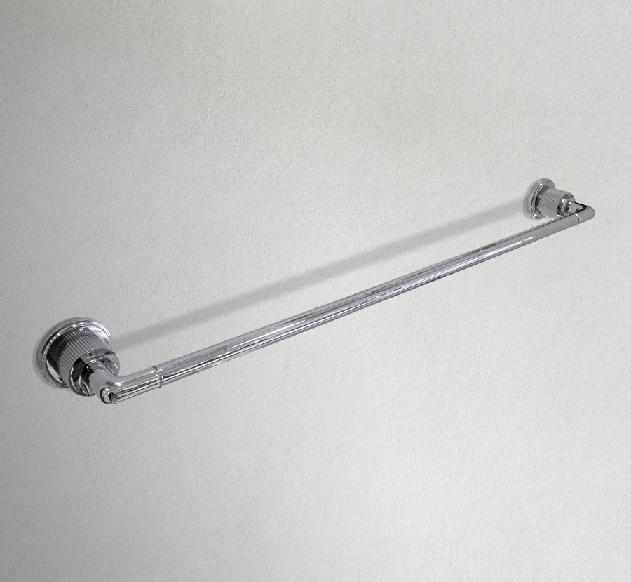 24" Rounded Base Chrome Towel Bar