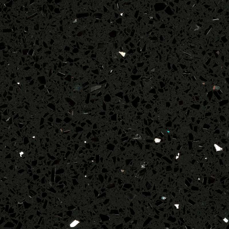 Black Galaxy quartz countertop detail - TF Renovations Mississauga