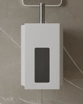 Solid-surface matte white round basin wall-mounted for Milton minimalist bathroom