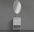 16-Inch Wall-Mounted Square Basin in matte white solid-surface I-Stone – TF Renovations Mississauga