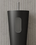 Compact 18-inch pedestal basin in GTA modern ensuite