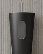 Compact 18-inch pedestal basin in GTA modern ensuite