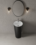 18" Freestanding Round Solid Surface I-Stone Basin