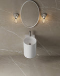 15" Wall-Mounted Round Solid Surface I-Stone Basin
