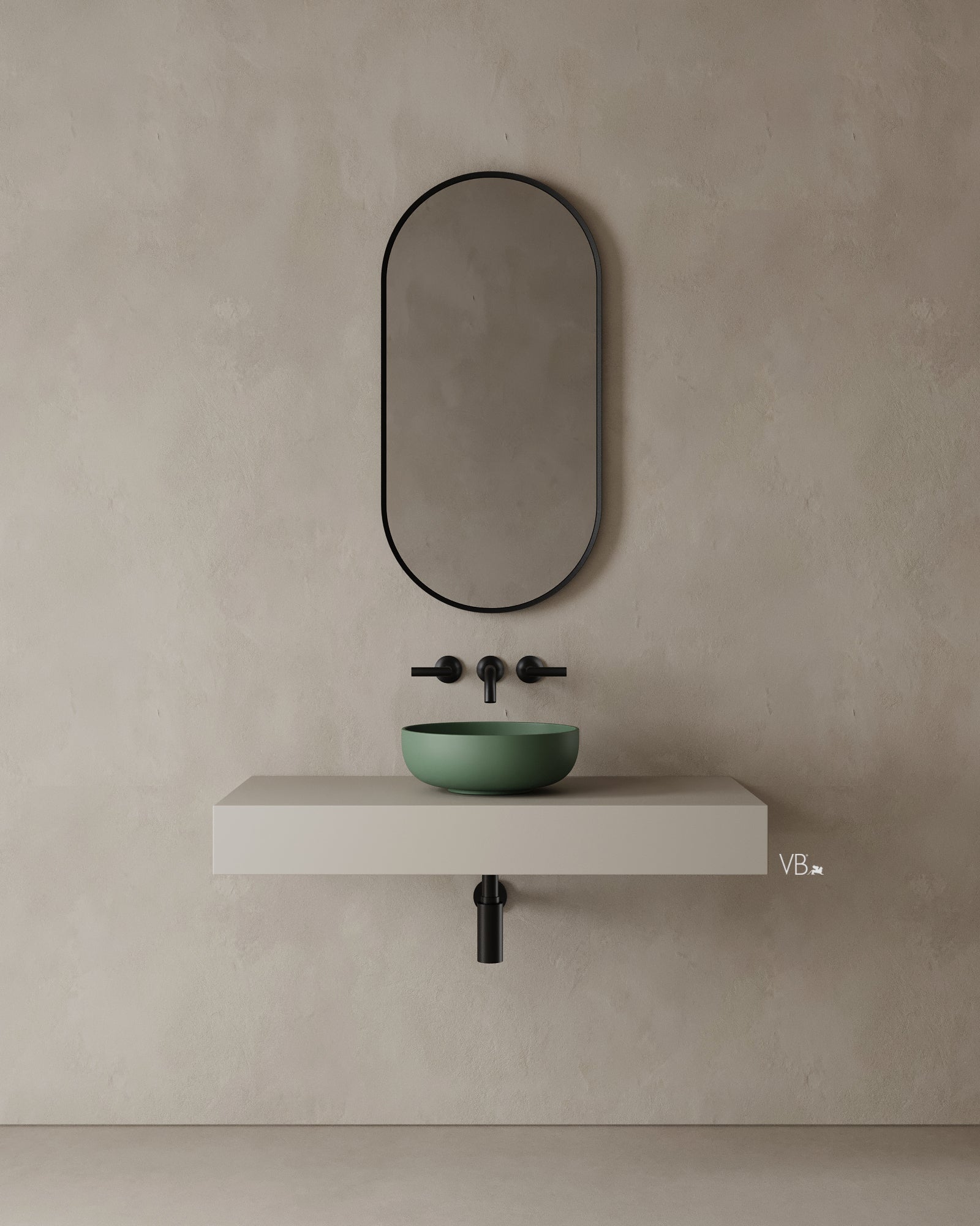16" Round Bathroom Vessel Sink