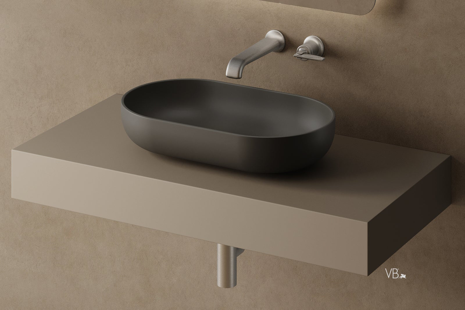 23" Oval Bathroom Vessel Sink