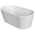 60" Rounded Acrylic Surface Freestanding Bathtub