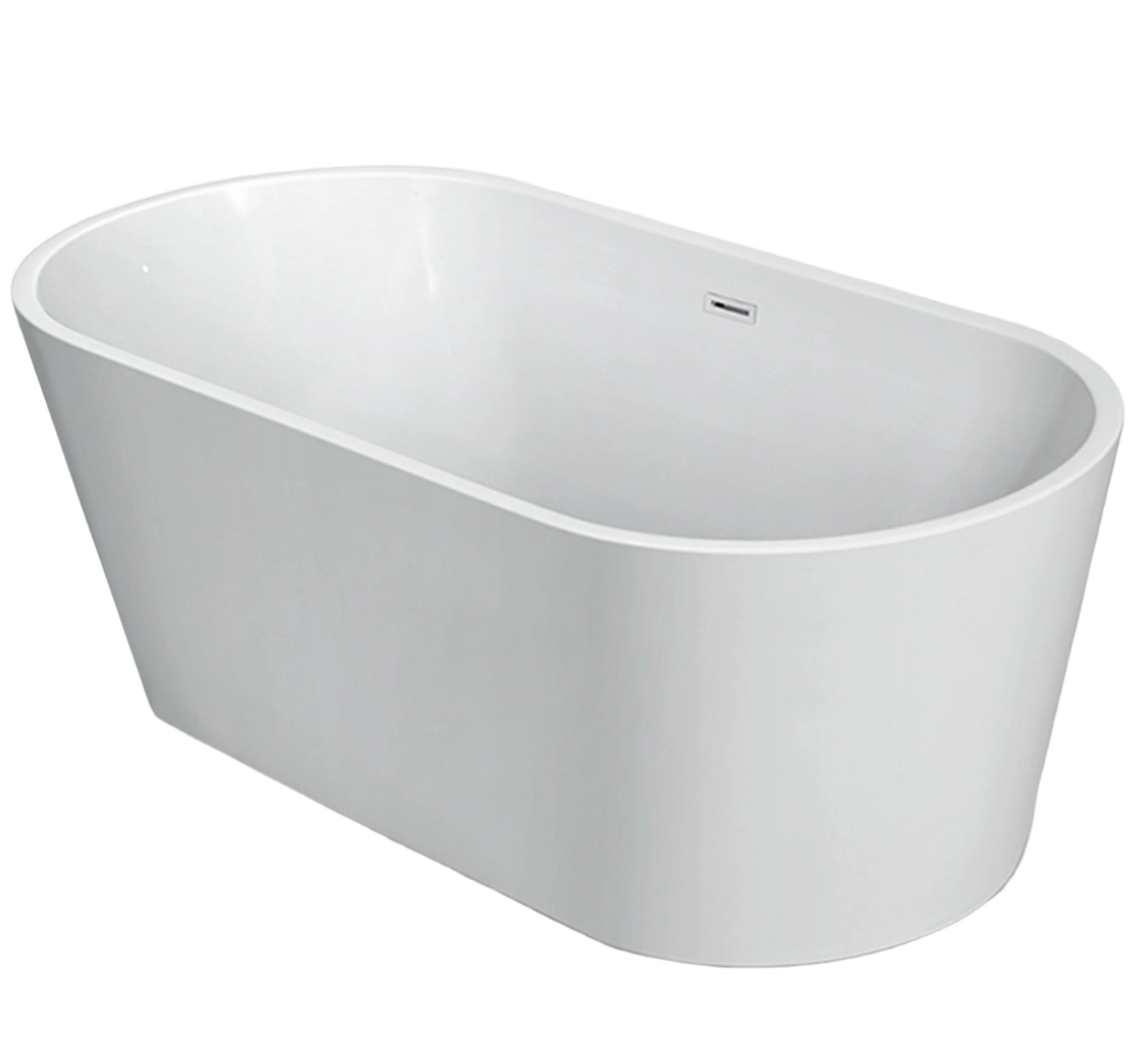 60" Rounded Acrylic Surface Freestanding Bathtub