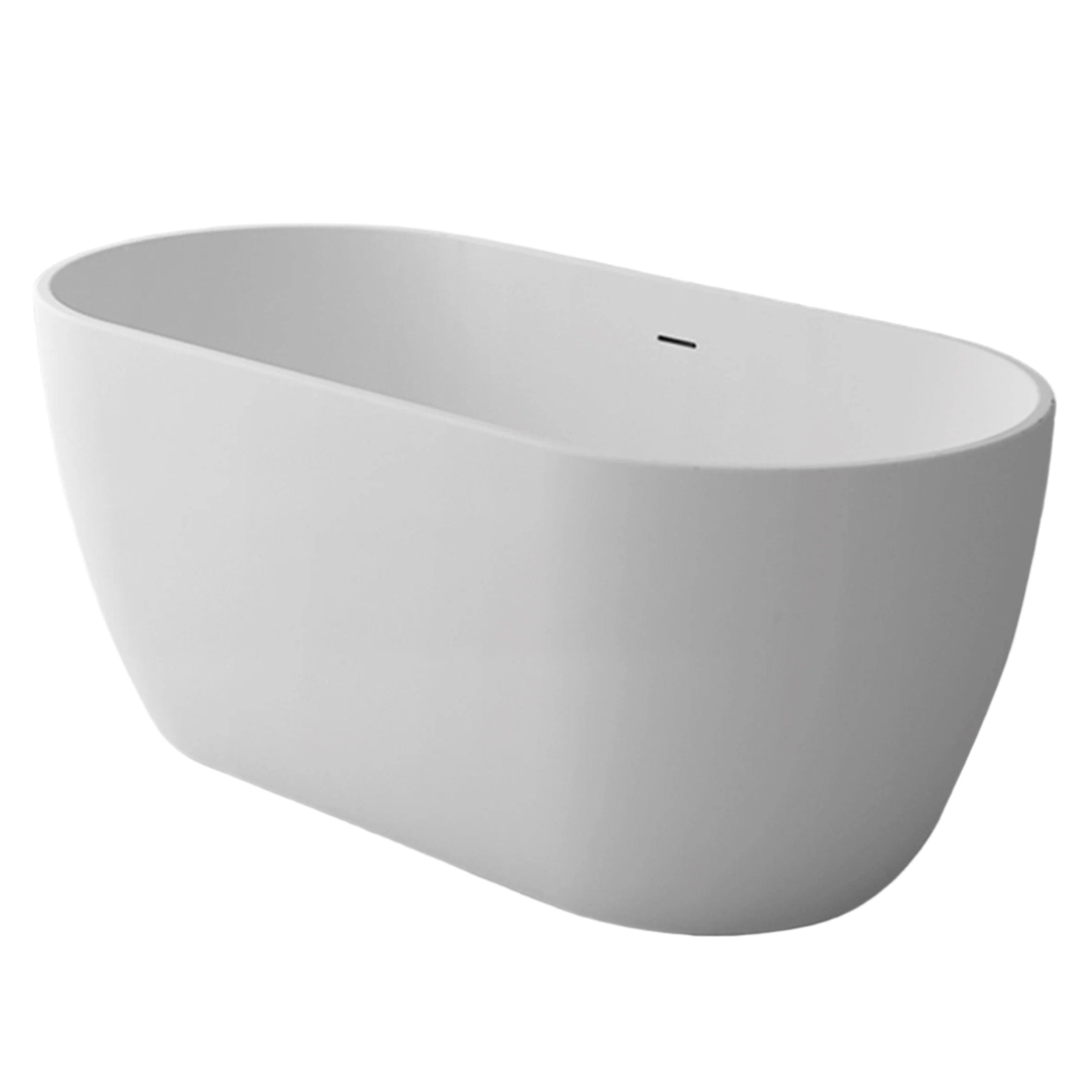 60" Rounded Solid Surface Freestanding Bathtub