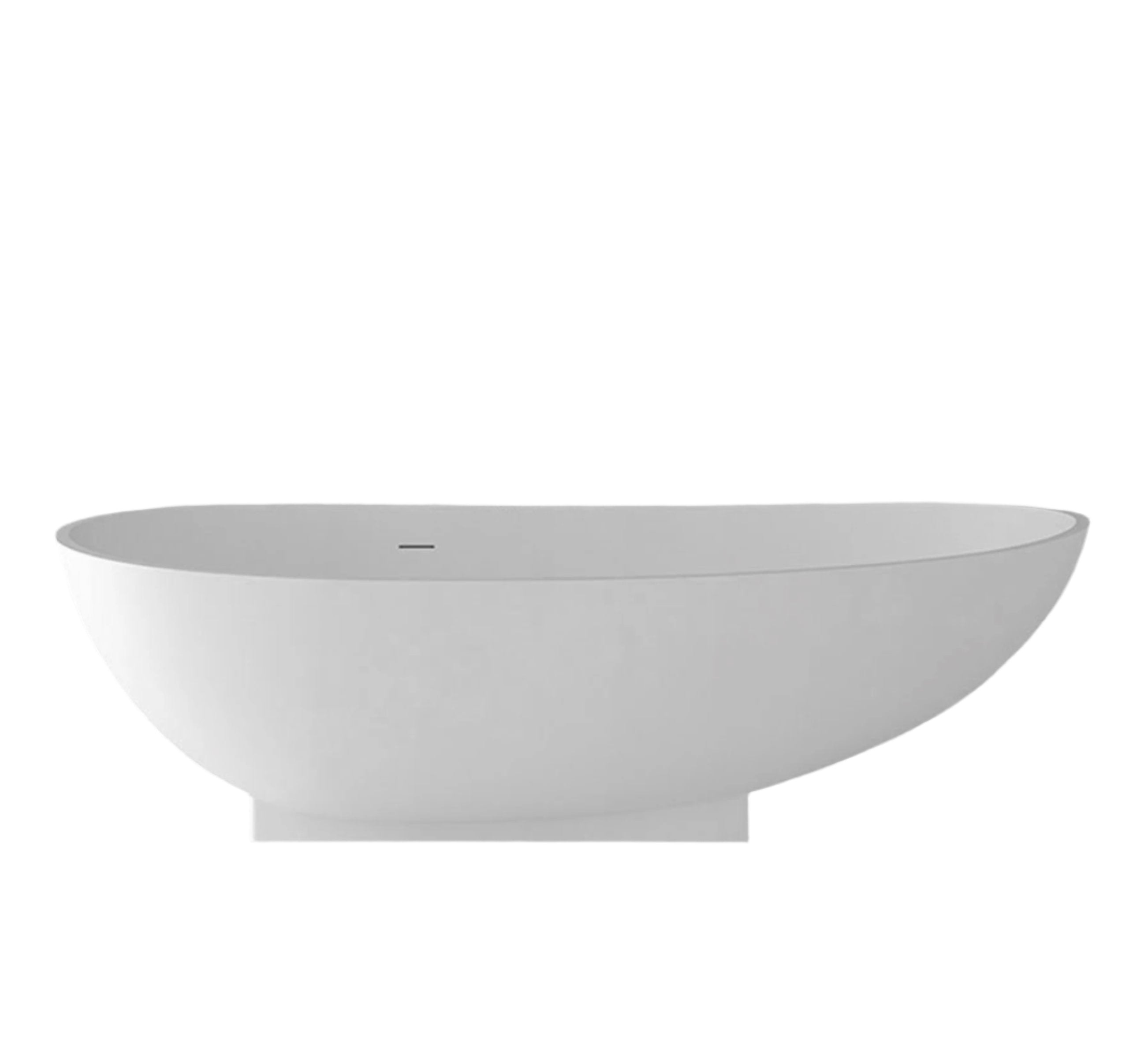 71" Rounded Solid Surface Freestanding Bathtub