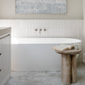 60" Rounded Solid Surface Freestanding Bathtub
