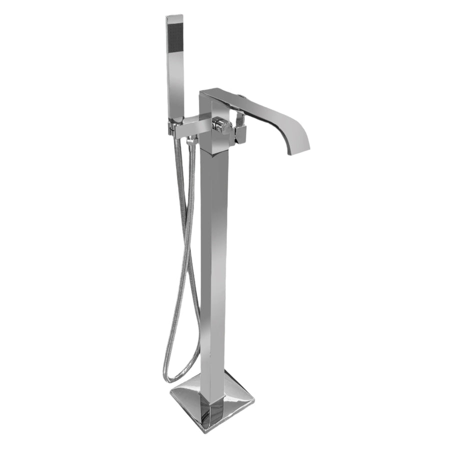 Chrome Slim Edge Bathtub Filler and Hand Shower