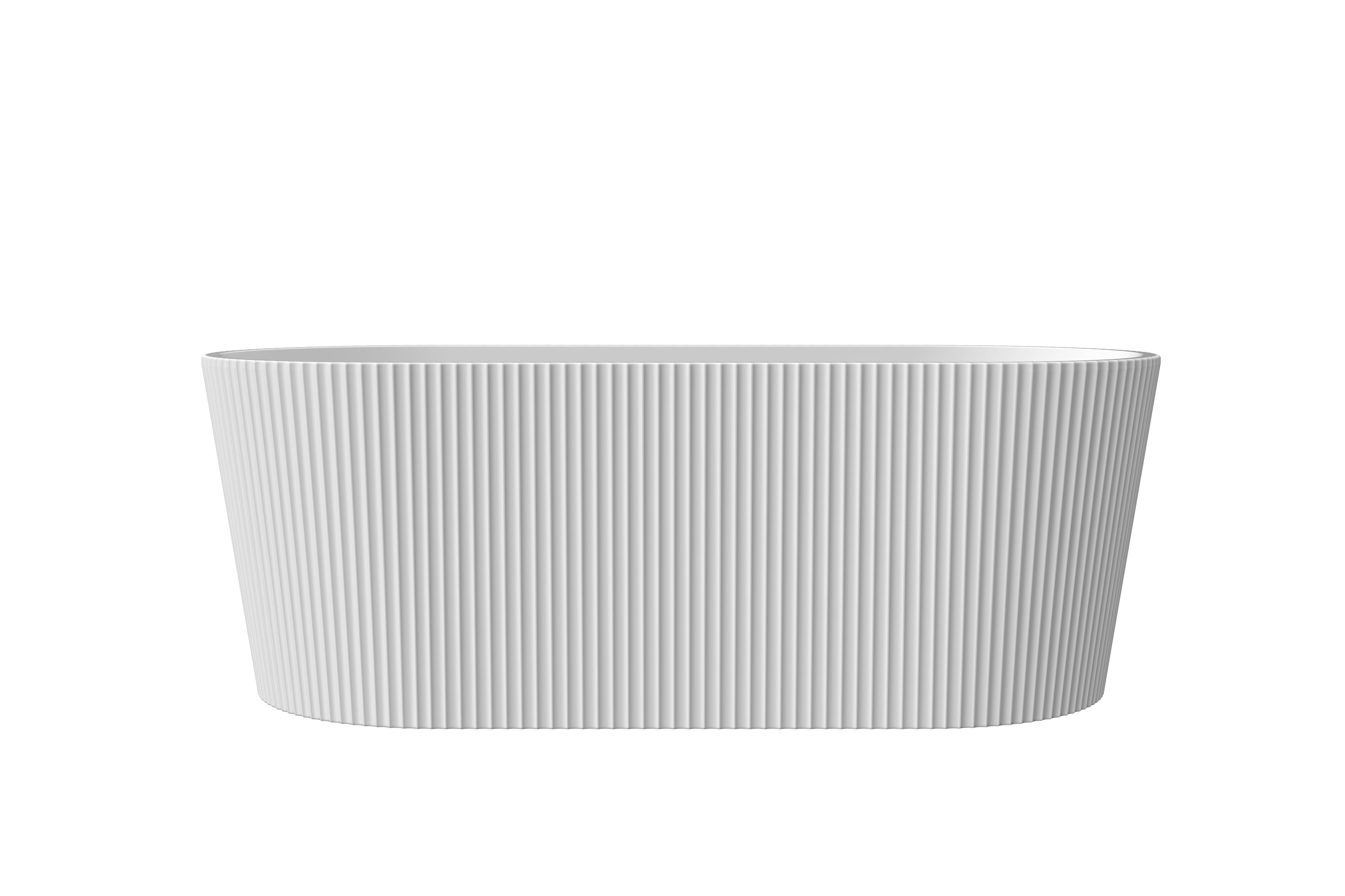 67" Fluted Acrylic Surface Freestanding Bathtub