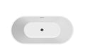 67" Fluted Acrylic Surface Freestanding Bathtub