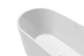 67" Fluted Acrylic Surface Freestanding Bathtub