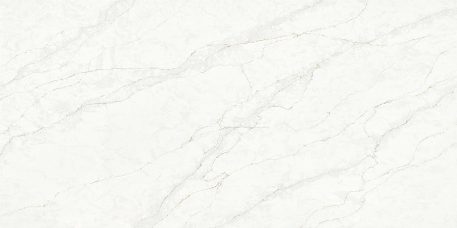 Gold Statuario quartz countertop slab - TF Renovations Mississauga