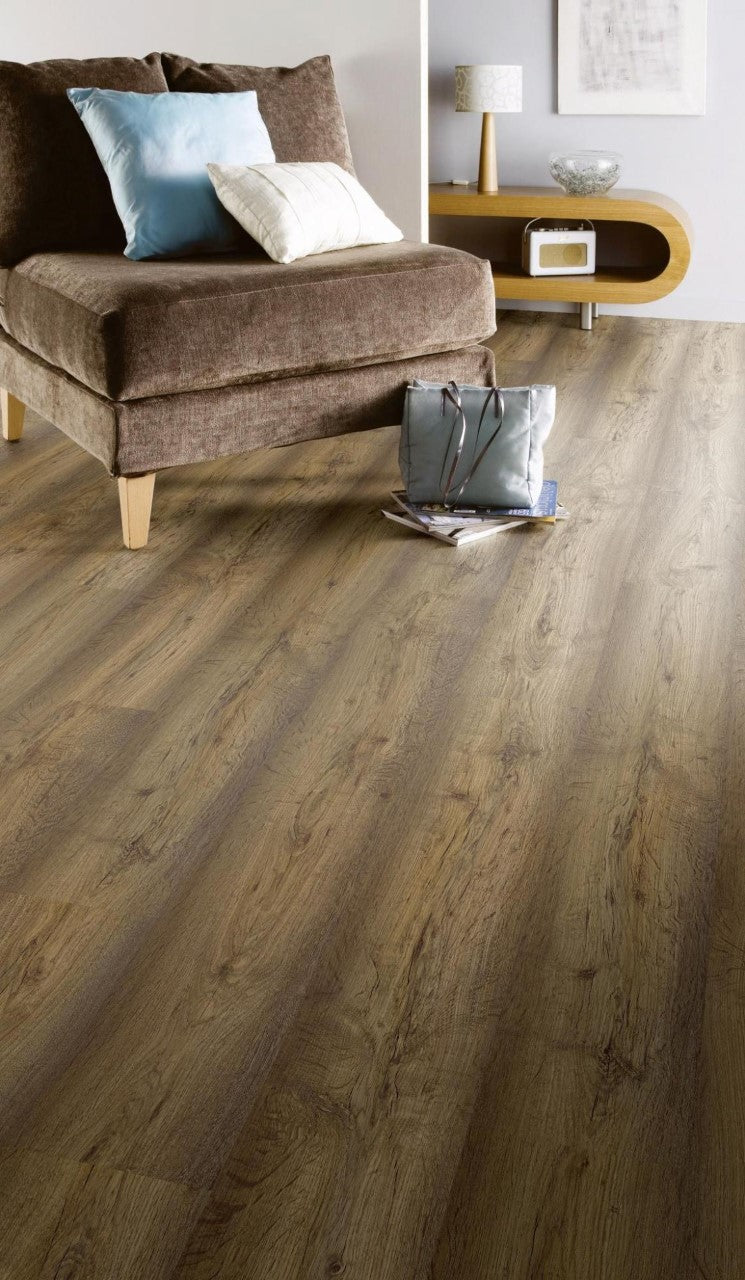 6.5x60 Clare Oak Laminate Flooring plank with clean natural embossed oak texture – TF Renovations Mississauga