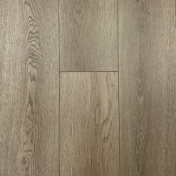 Realistic embossed oak grain detail on Flash Oak click-lock laminate plank for Milton hallways